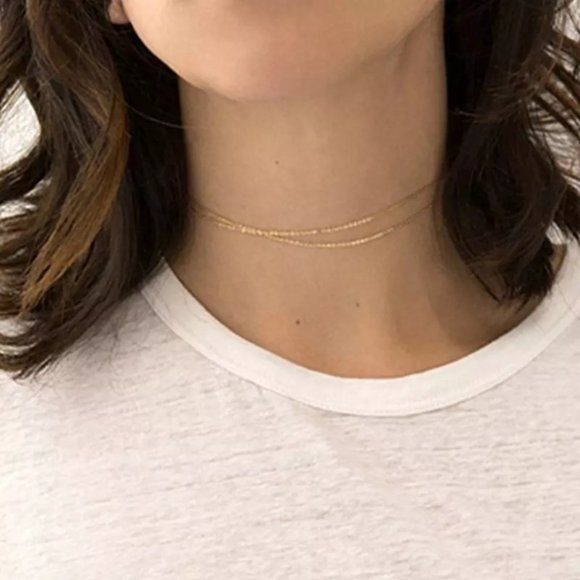 🍒2/$25 Simple Double Chain Choker - Picture 2 of 3